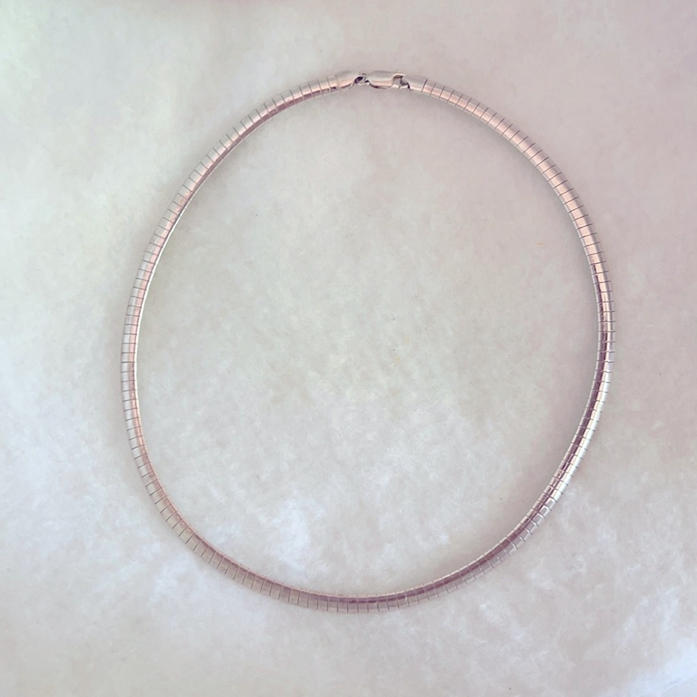 Unique Sepantine Style Italian Silver Choker 17”